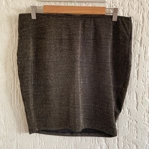 Torrid Black Gold Sparkle Mini Skirt Size Large